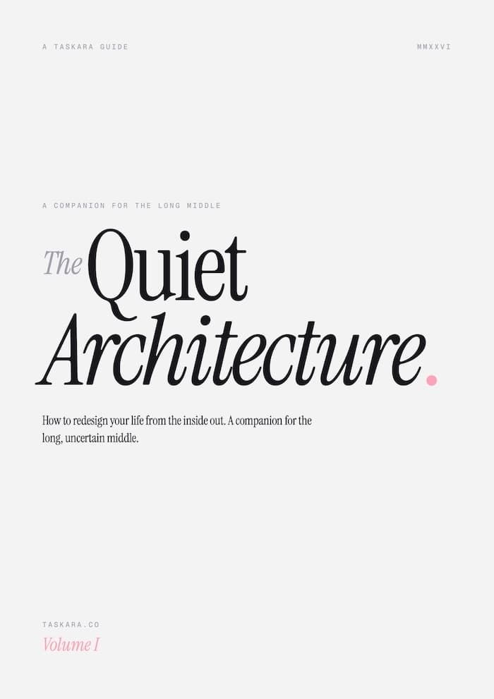 The Quiet Architecture — A Taskara productivity guide, cover